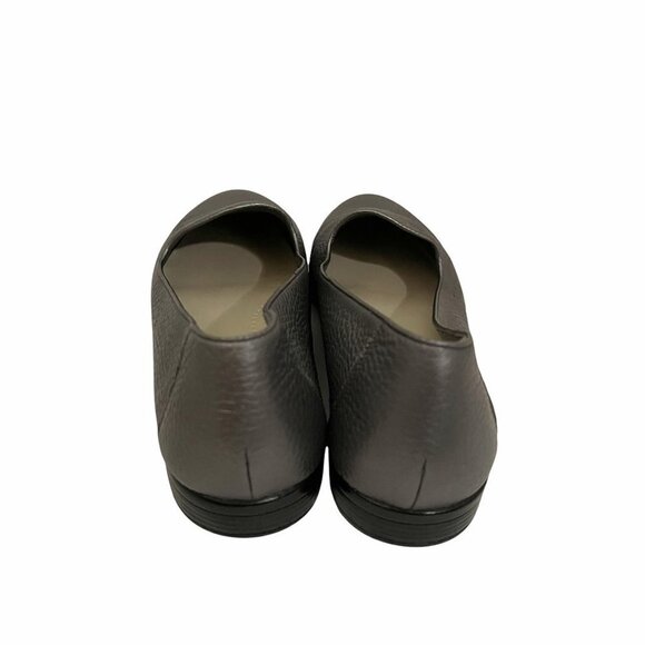 Trotters EUC Pewter Liz Tumbled Casual Comfort Vegan Leather Loafers Ballet Flat - Picture 7 of 10